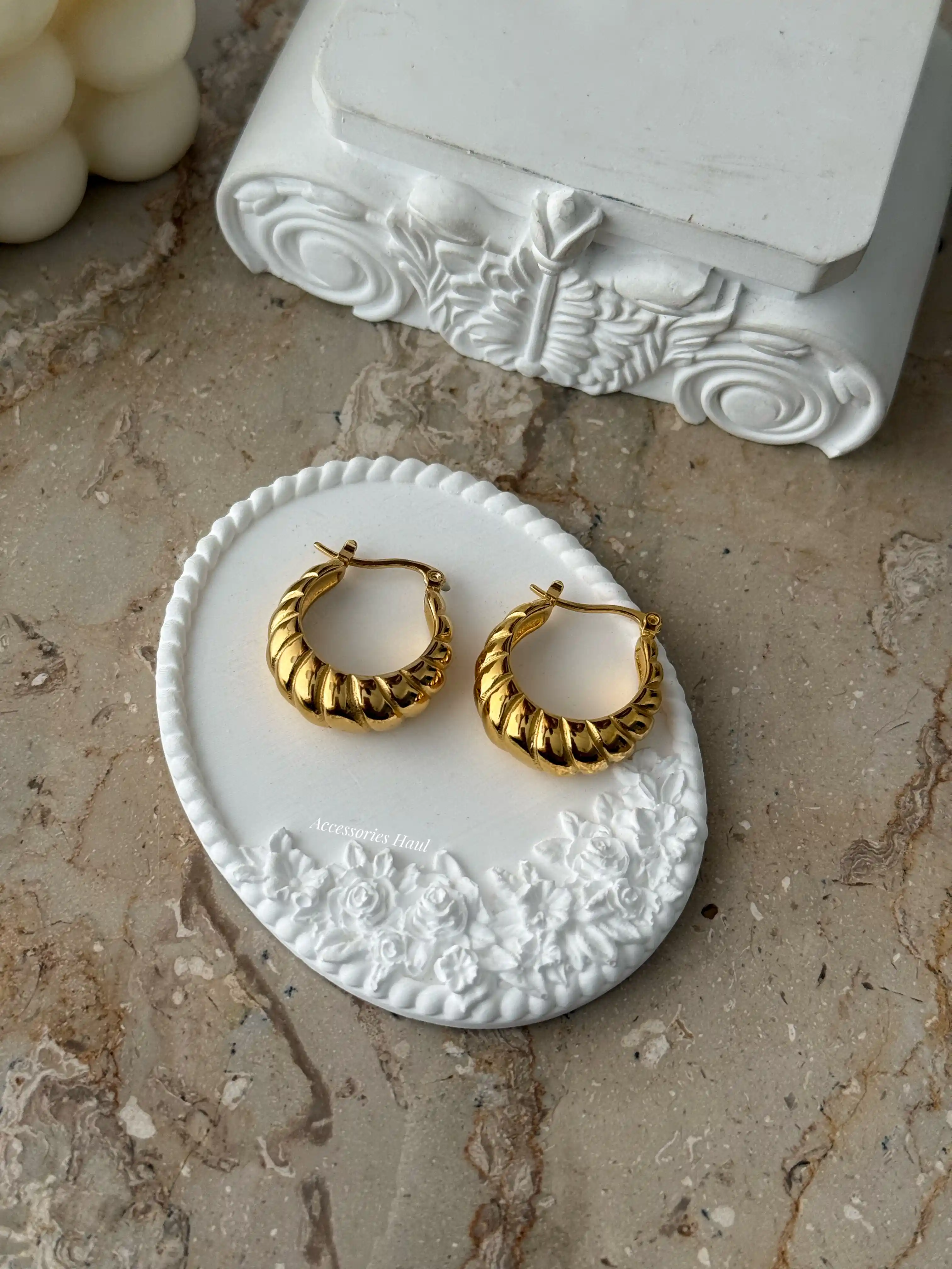 Stainless Steel Hoop Earring - 9864