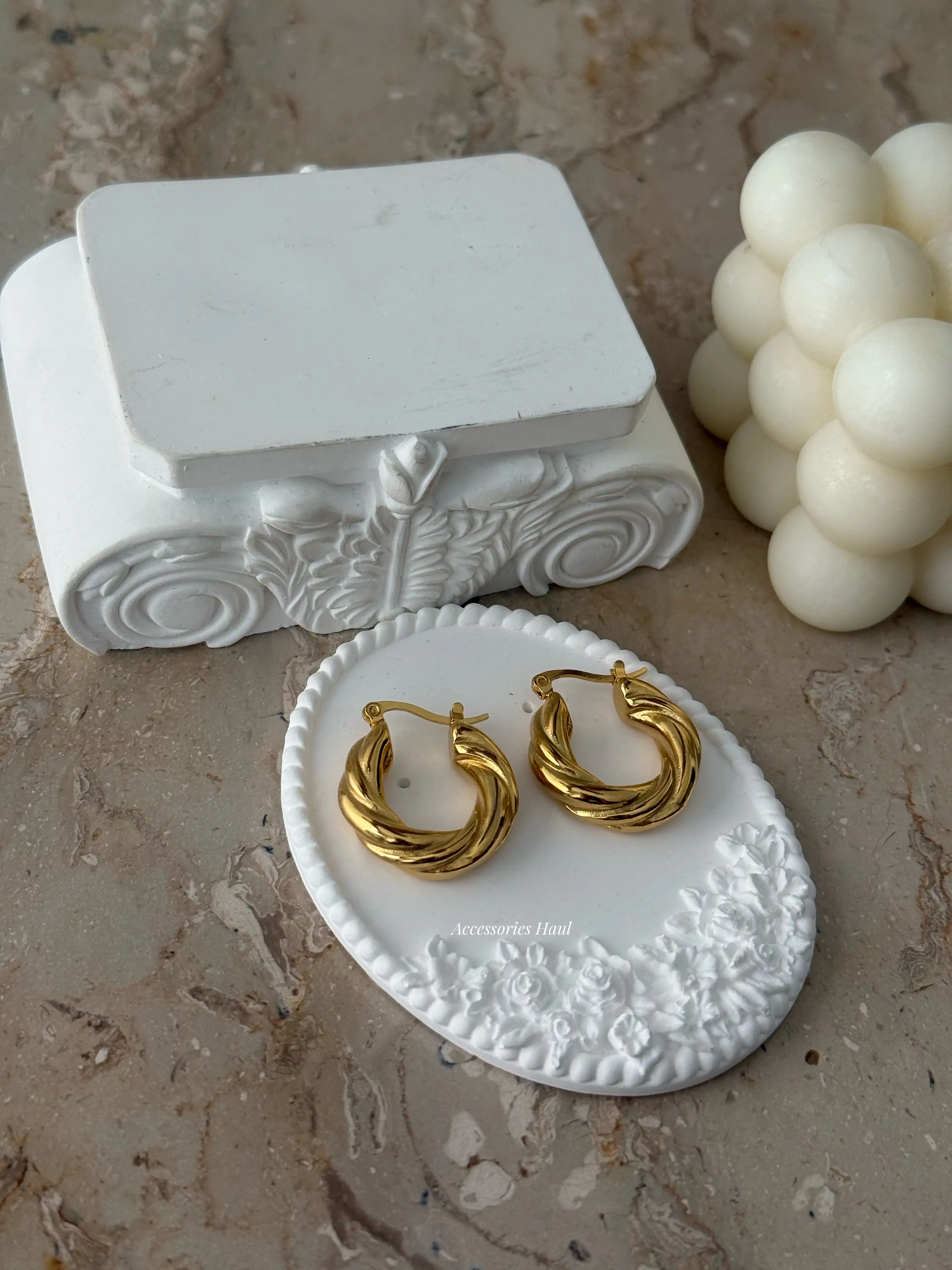 Stainless Steel Hoop Earring - 9866